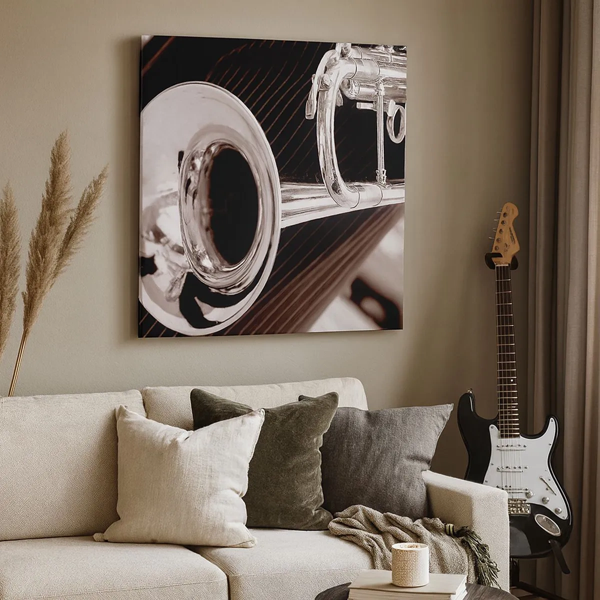 Quadro em tela - Uma viagem musical aos anos 30 - 30x30 cm