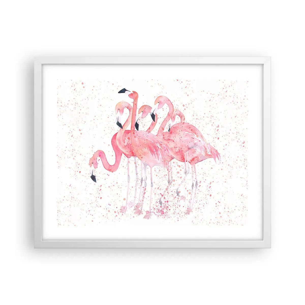 Pôster em moldura branca - Conjunto cor-de-rosa - 50x40 cm