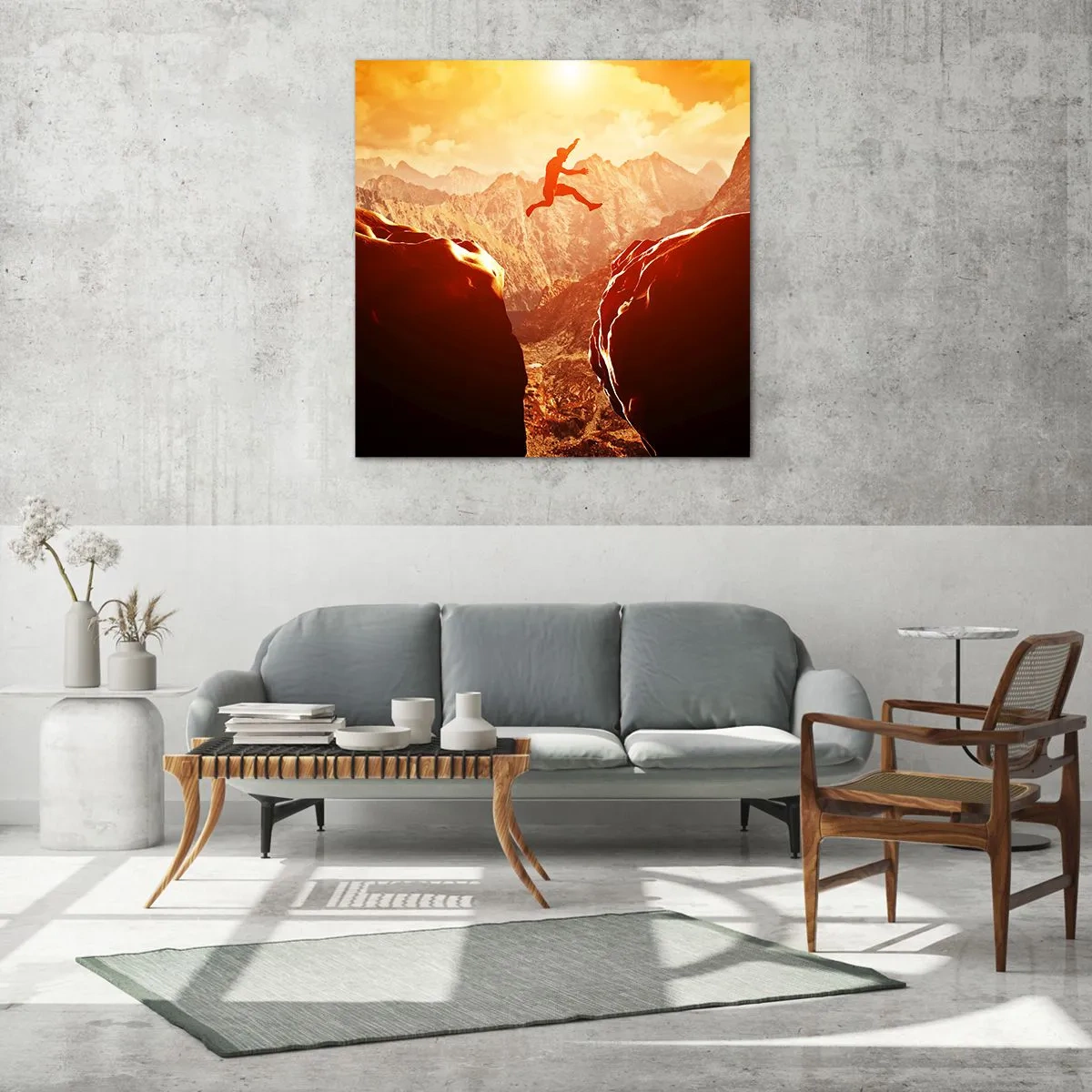 Quadro em vidro - Superando os limites - 50x50 cm