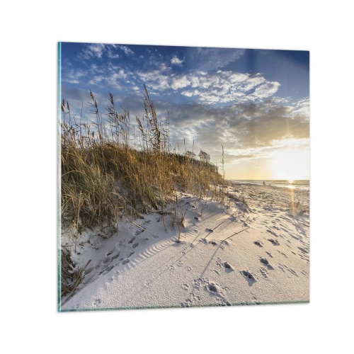 Quadro em vidro - Um convite para um passeio - 30x30 cm