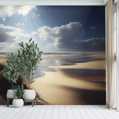 Papel de Parede Premium Canvas - Praia, praia selvagem - Praia, Mar, Dunas - 200x140 cm