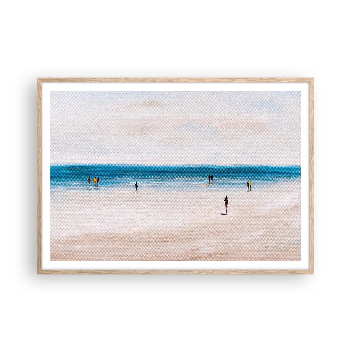 Pôster com moldura de carvalho claro - Uma necessidade natural - 100x70 cm