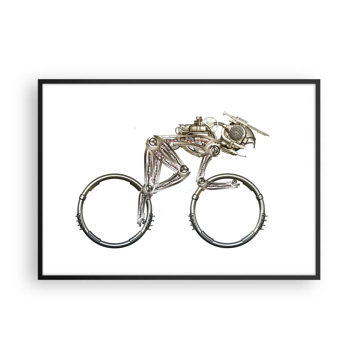 Pôster com moldura preta - Uma ótima máquina - 100x70 cm