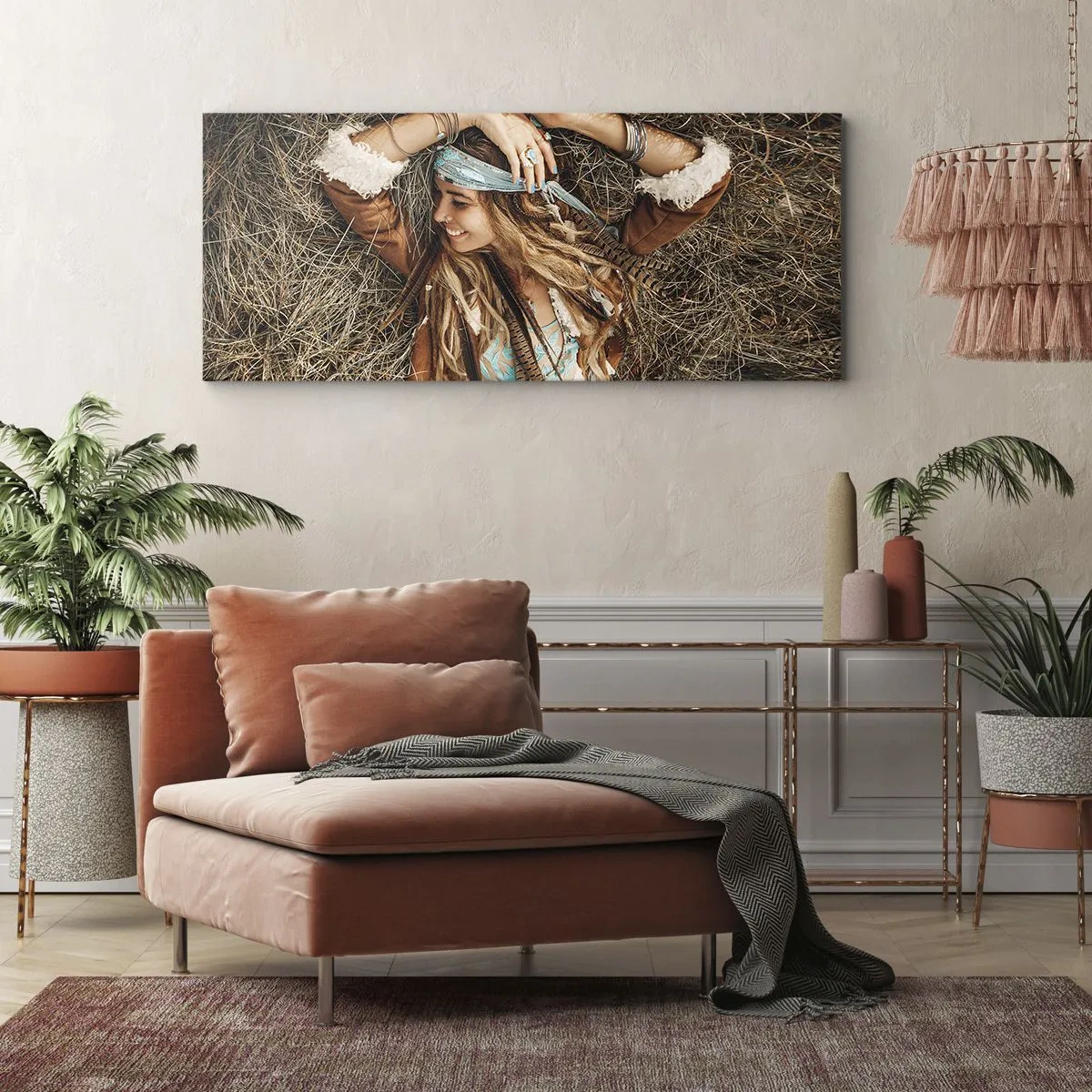 Quadro em tela - A caminho do verão do amor - 100x40 cm