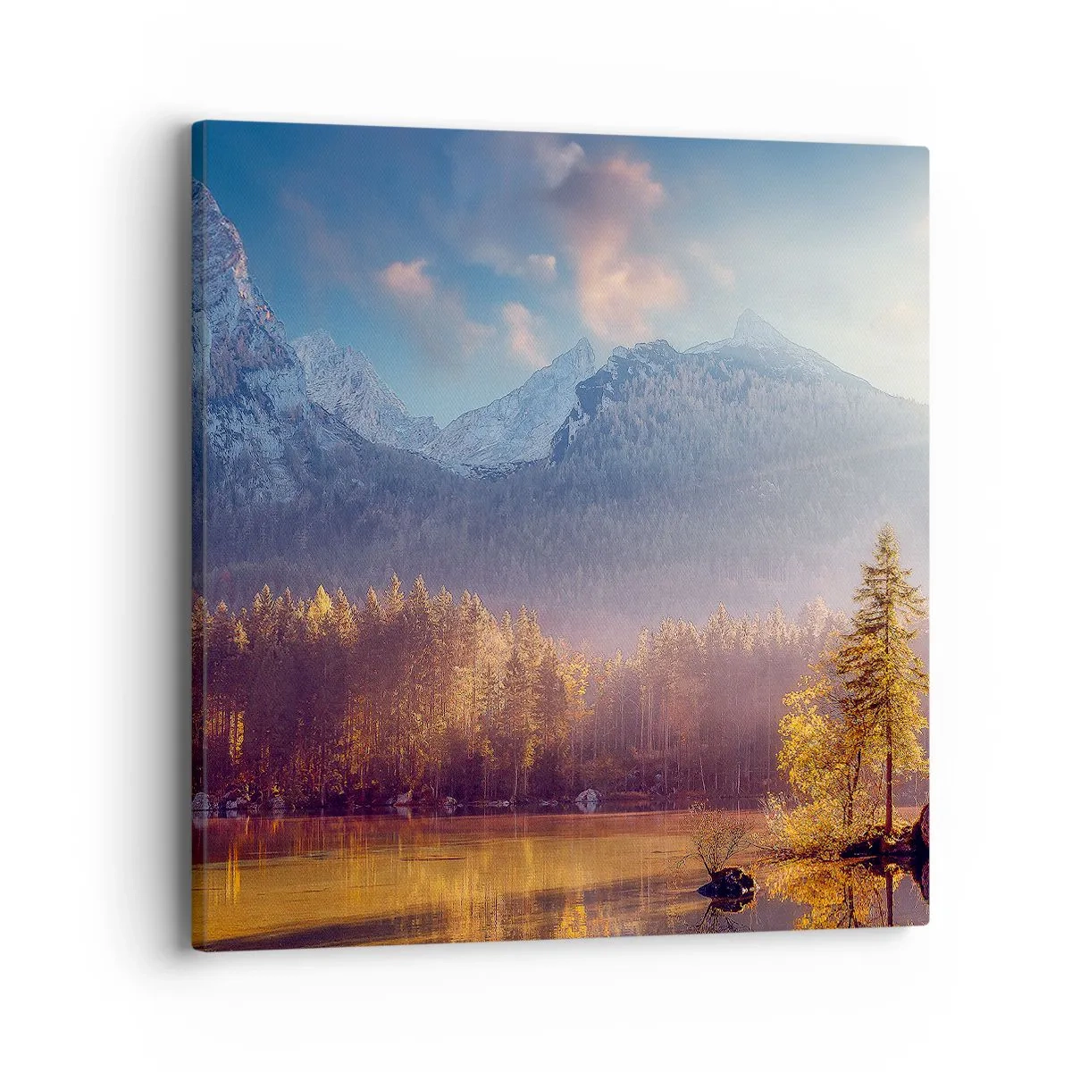 Quadro em tela - Nas montanhas e vales - 40x40 cm