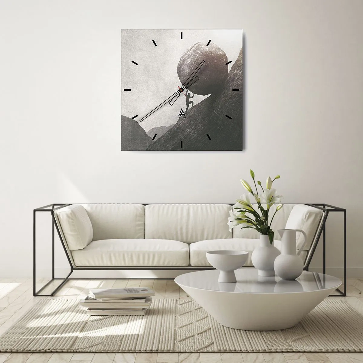 Relógio de parede - Relógio em vidro - Eu creio - 30x30 cm