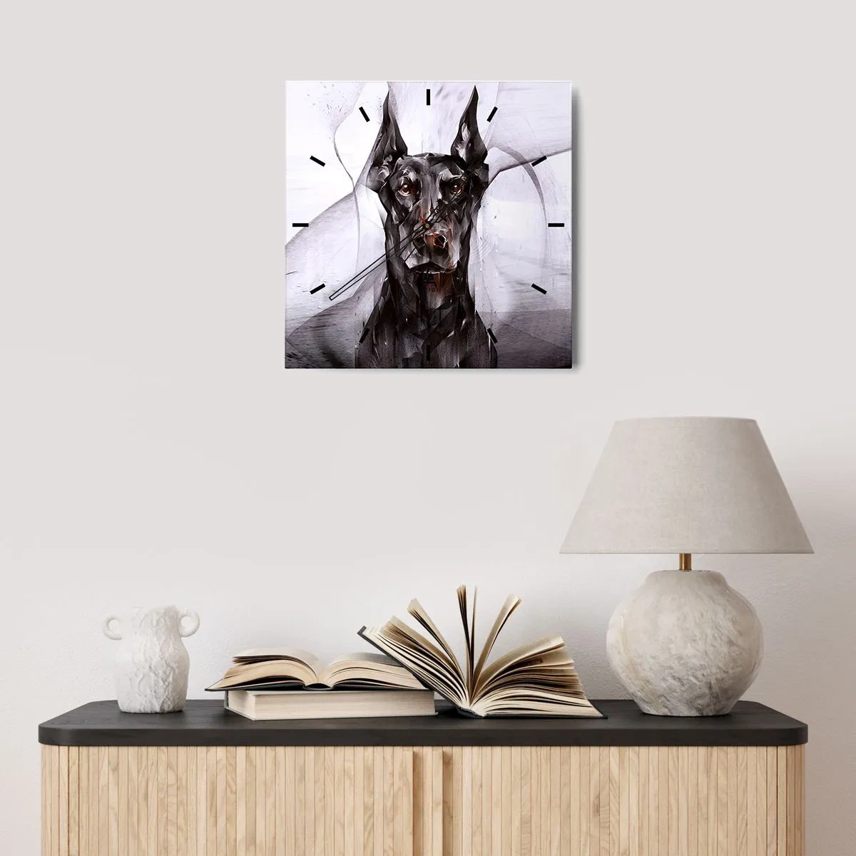 Relógio de parede - Relógio em vidro - Nascido na nobreza - 40x40 cm