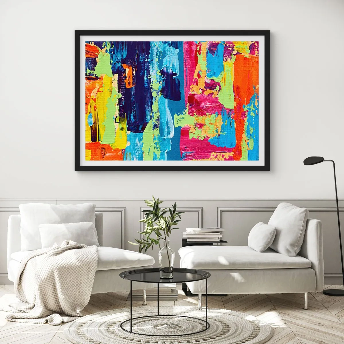 Pôster com moldura preta - A vida é bela! - 70x50 cm