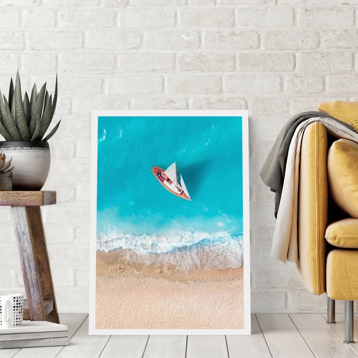 Pôster - No limite do azul e do ouro - 61x91 cm