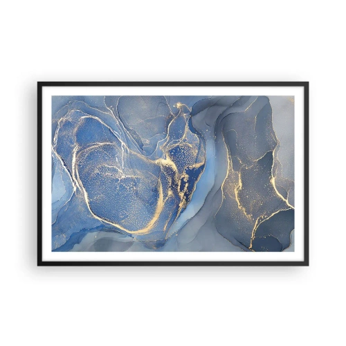 Pôster com moldura preta - Pó dourado - 91x61 cm
