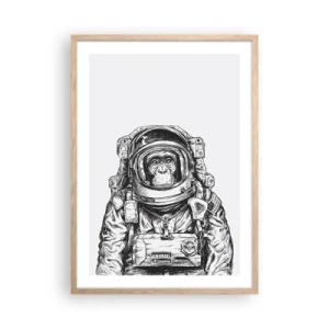 Pôster com moldura de carvalho claro - Evolução alternativa - 50x70 cm