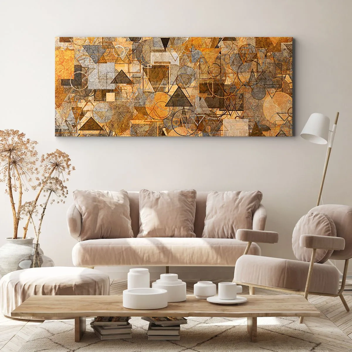 Quadro em tela - O mundo em forma - 140x50 cm