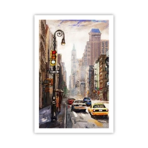 Pôster - Nova York – colorida também na chuva  - 61x91 cm