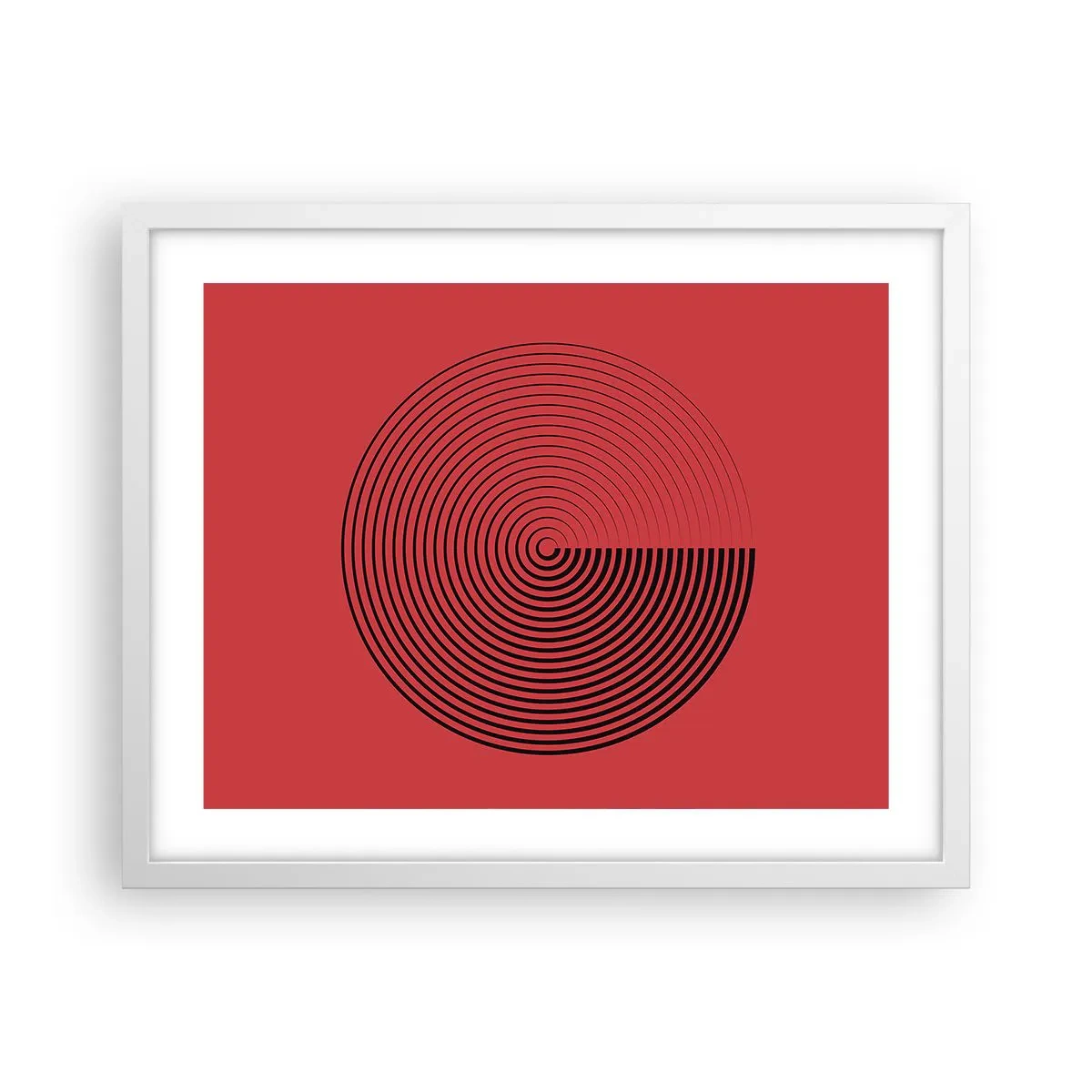 Pôster em moldura branca - Movimento circular - 50x40 cm