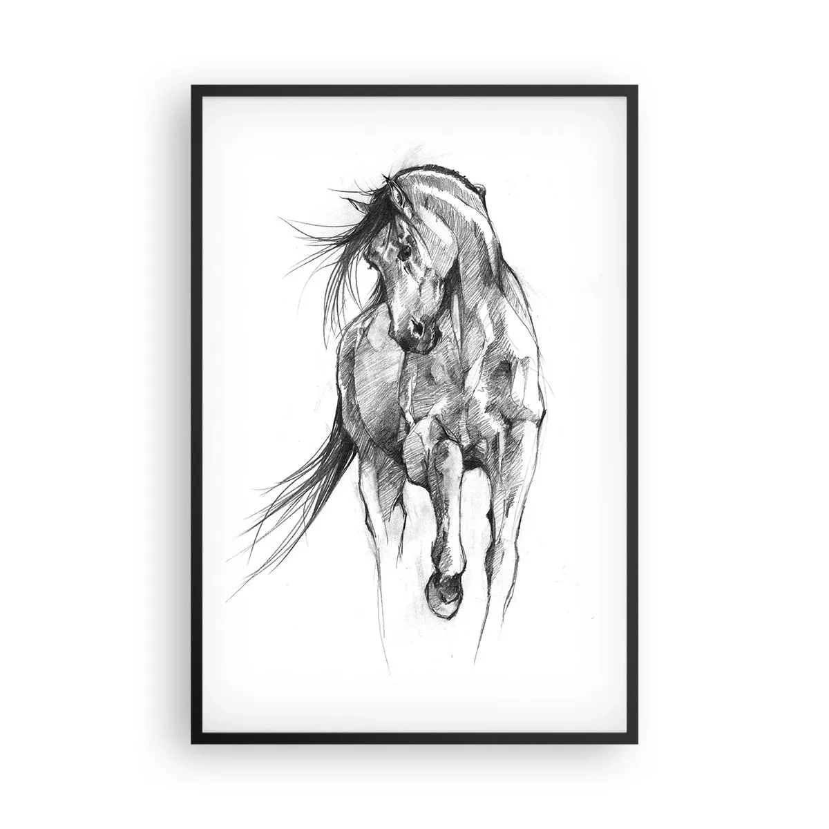 Pôster com moldura preta - Num trote gracioso - 61x91 cm