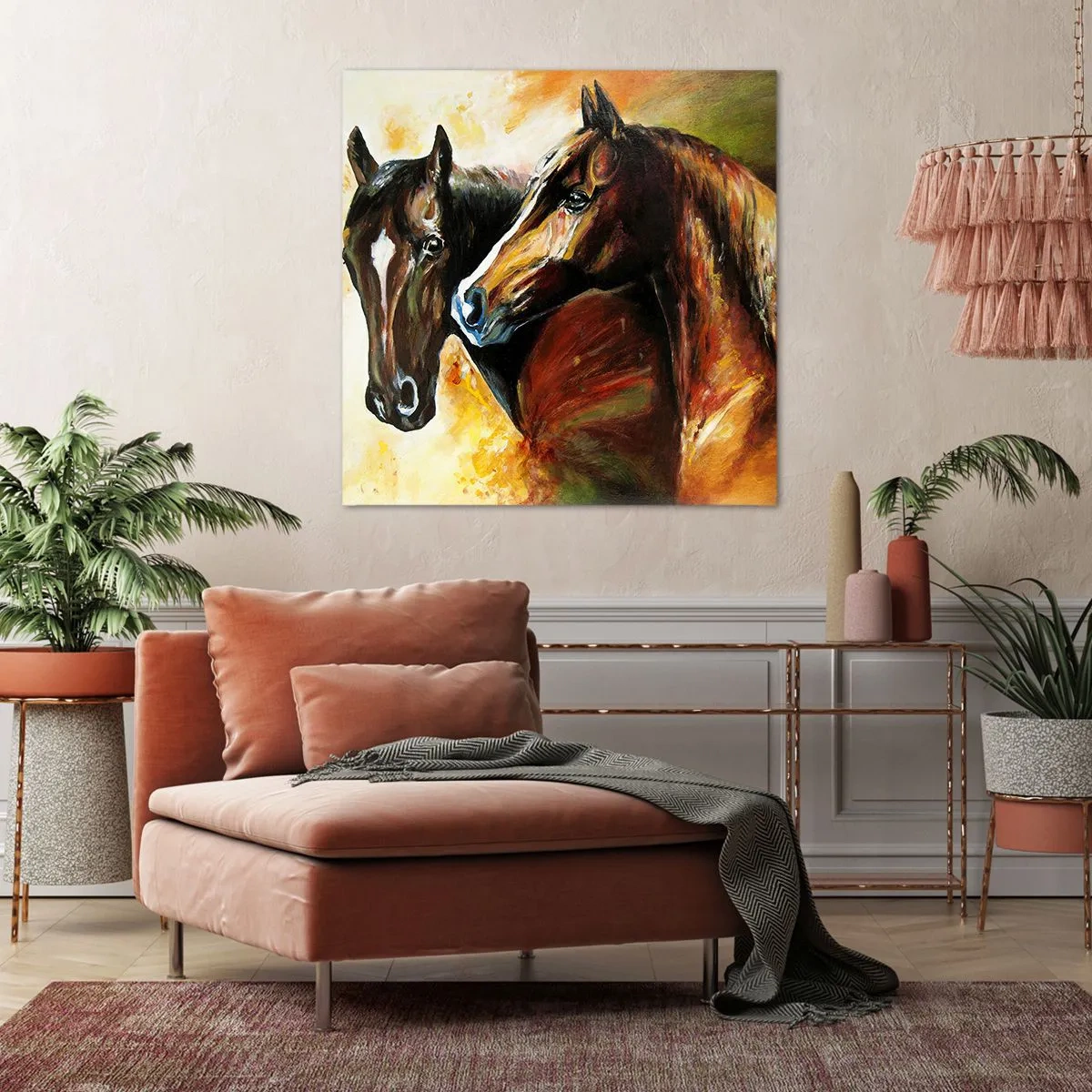 Quadro em tela - Encanto em dobro - 30x30 cm