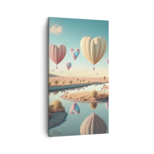Quadro em tela - O amor permite se reerguer - 45x80 cm