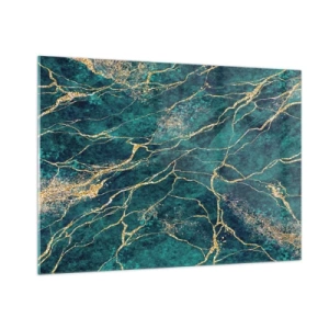 Quadro em vidro - Veia dourada - 100x70 cm