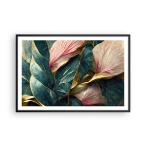 Pôster com moldura preta - Elegância e estilo naturais - 91x61 cm