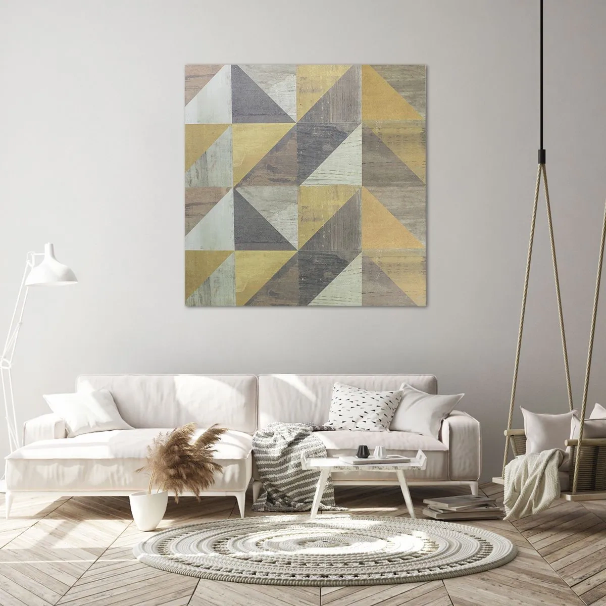 Quadro em tela - Em ângulo com um triângulo - 60x60 cm