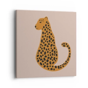 Quadro em tela - A estampa de leopardo está na moda - 40x40 cm