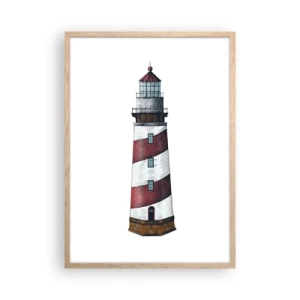 Pôster com moldura de carvalho claro - Sempre em guarda - 50x70 cm