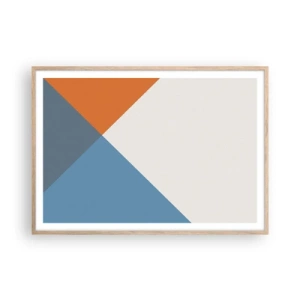 Pôster com moldura de carvalho claro - Em termos de... - 100x70 cm