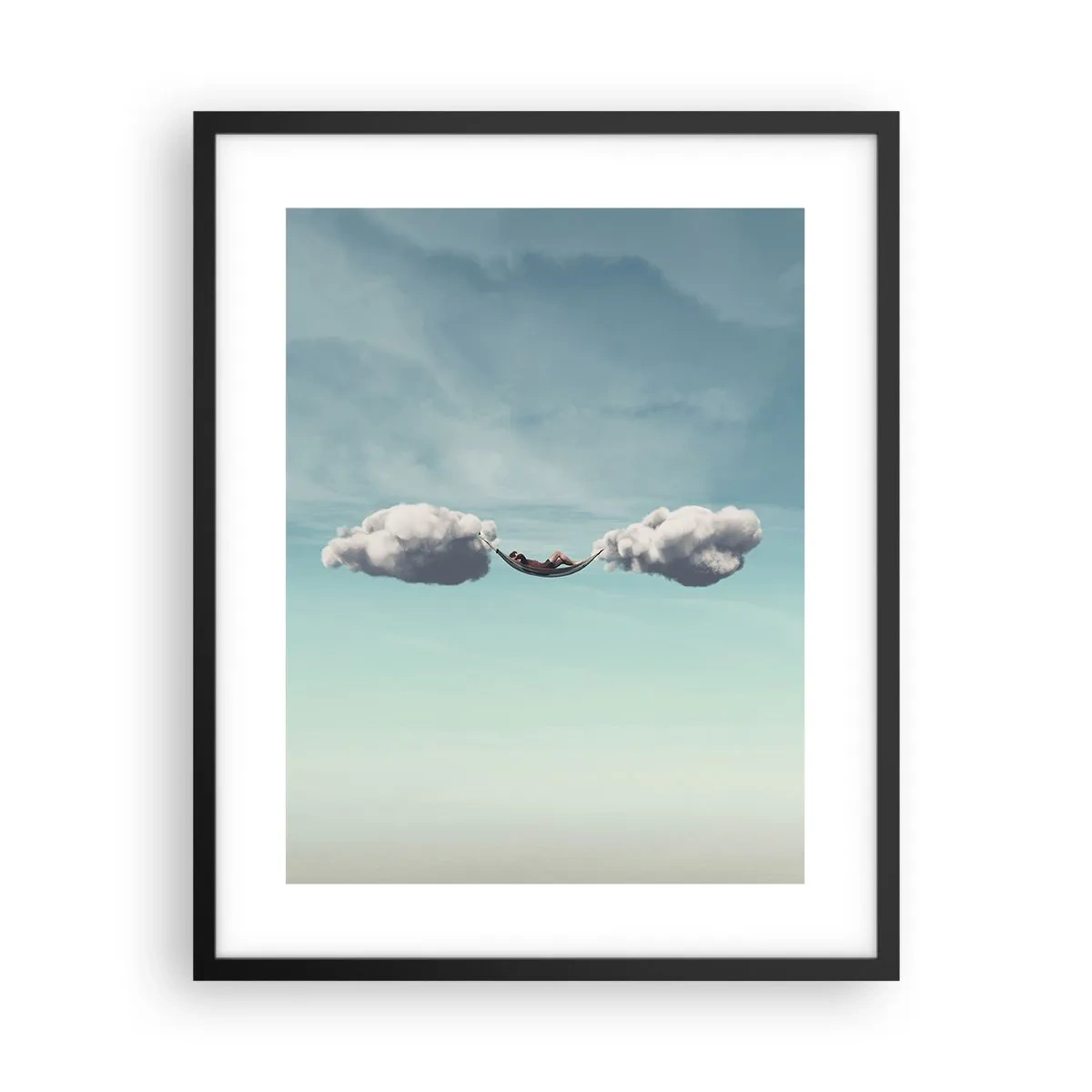 Pôster com moldura preta - A felicidade do momento - 40x50 cm