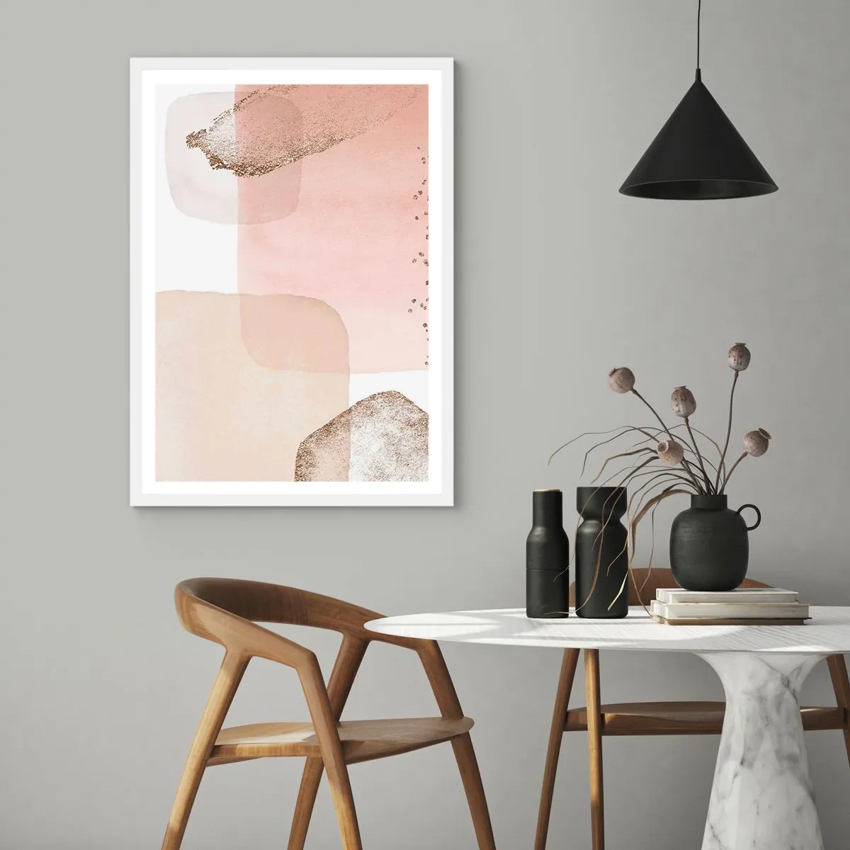 Pôster em moldura branca - Olhar através da cor - 30x40 cm