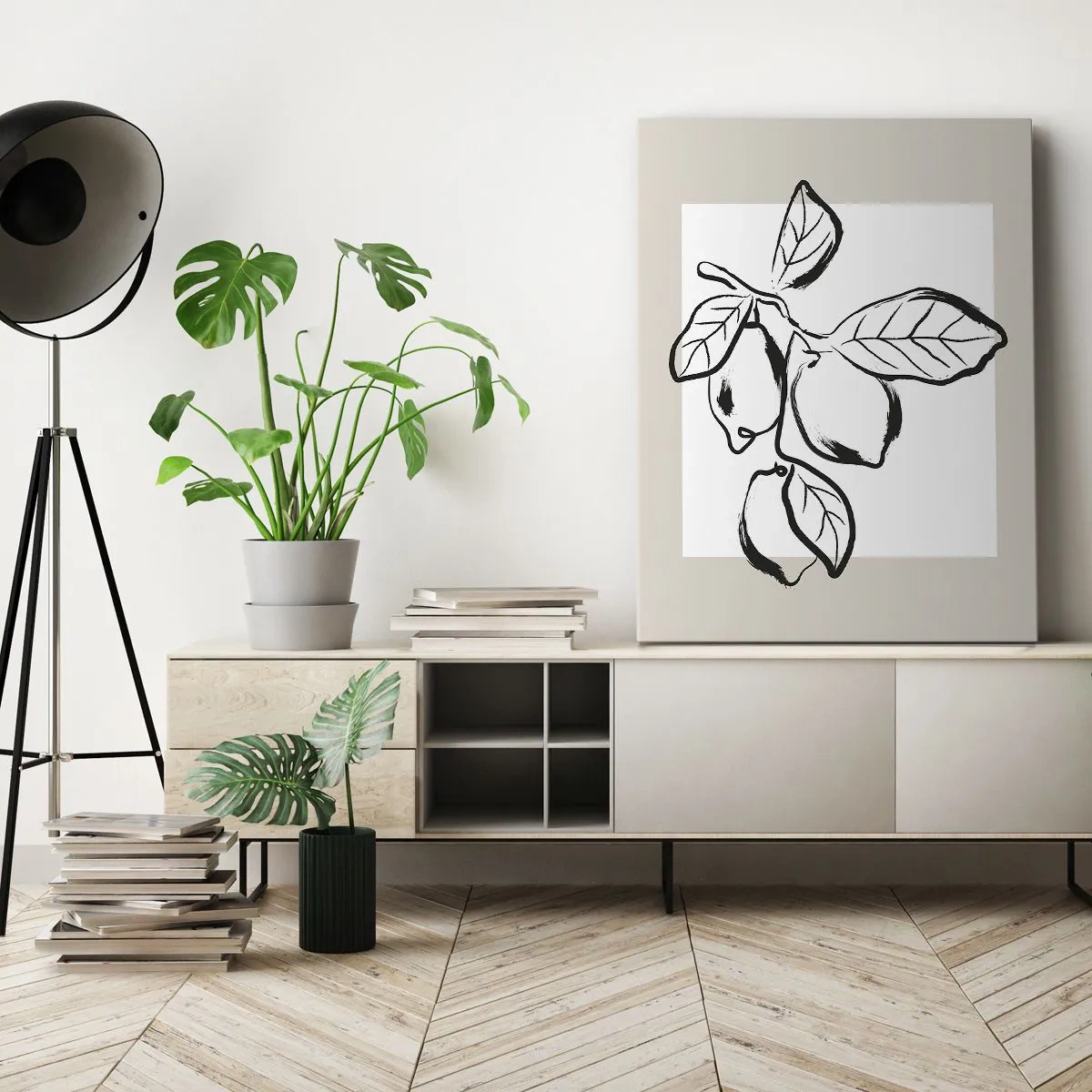 Quadro em tela - Onde o limão amadurece… - 45x80 cm