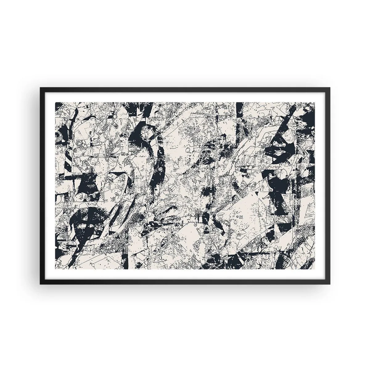 Pôster com moldura preta - Interpenetração de opostos - 91x61 cm