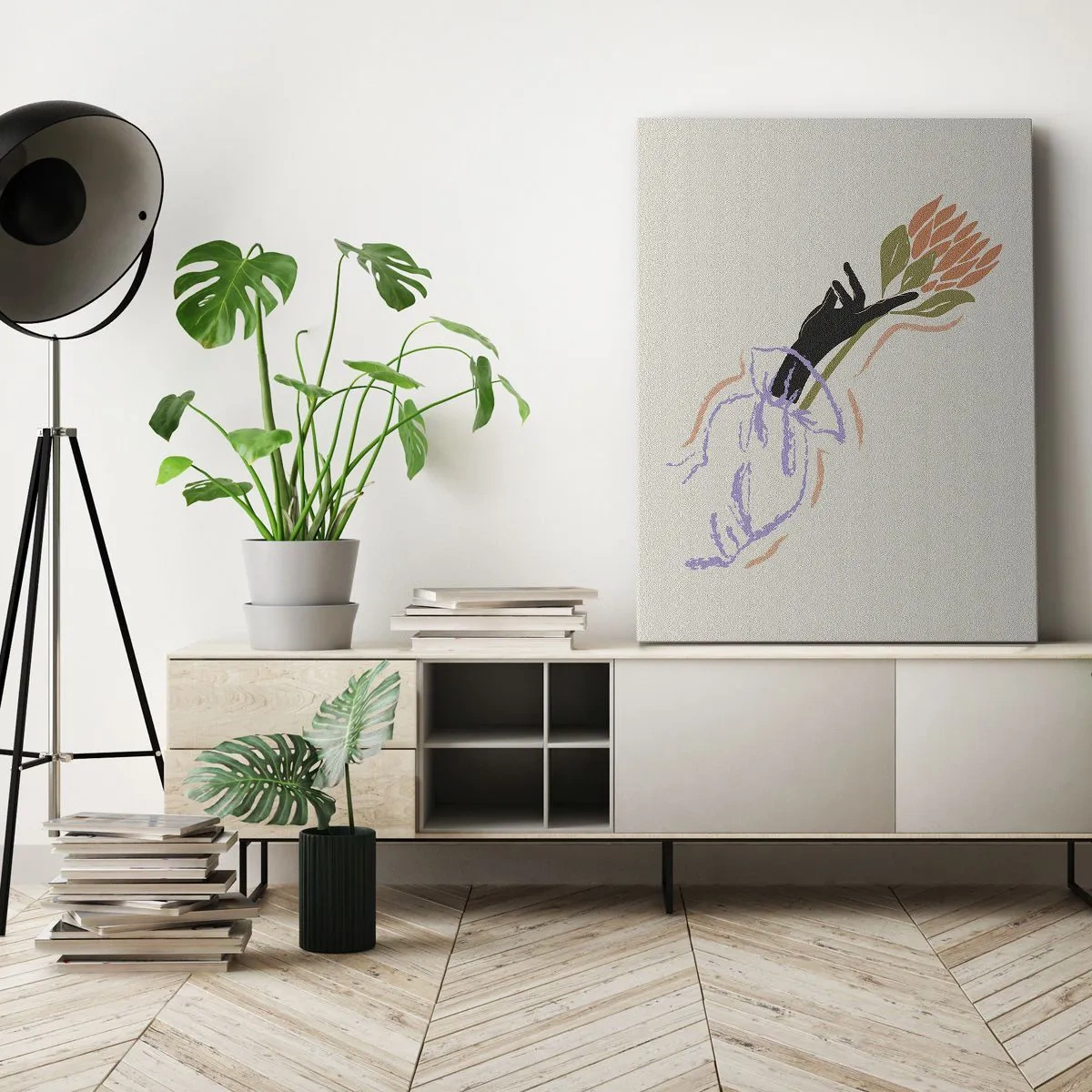 Quadro em tela - Toque fraterno - 50x70 cm