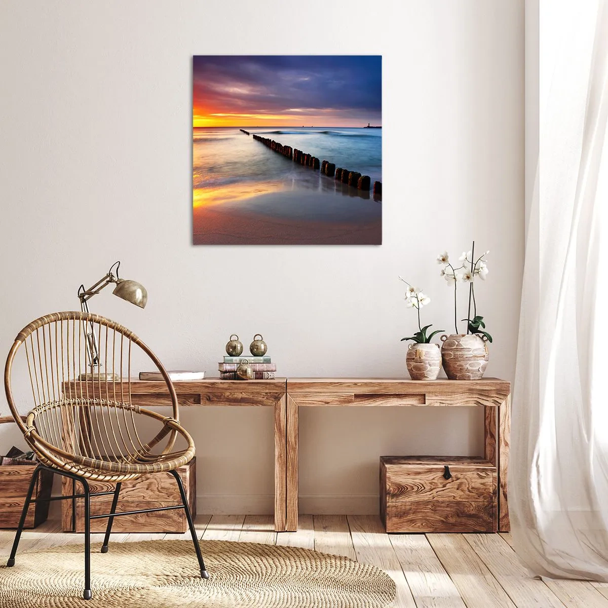 Quadro em tela - Ouça o silêncio - 70x70 cm