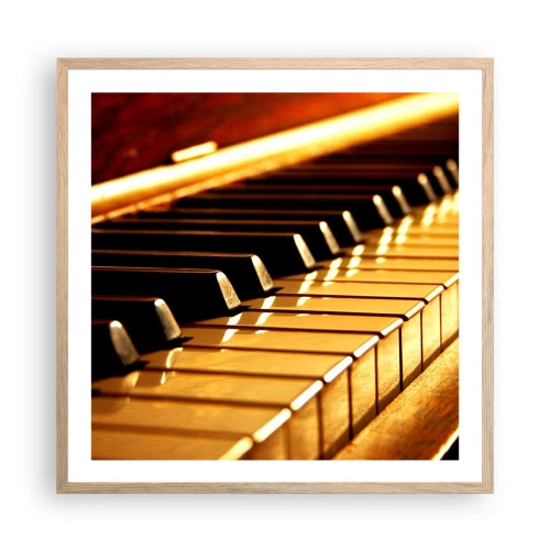 Pôster com moldura de carvalho claro - Infinitas possibilidades - 60x60 cm