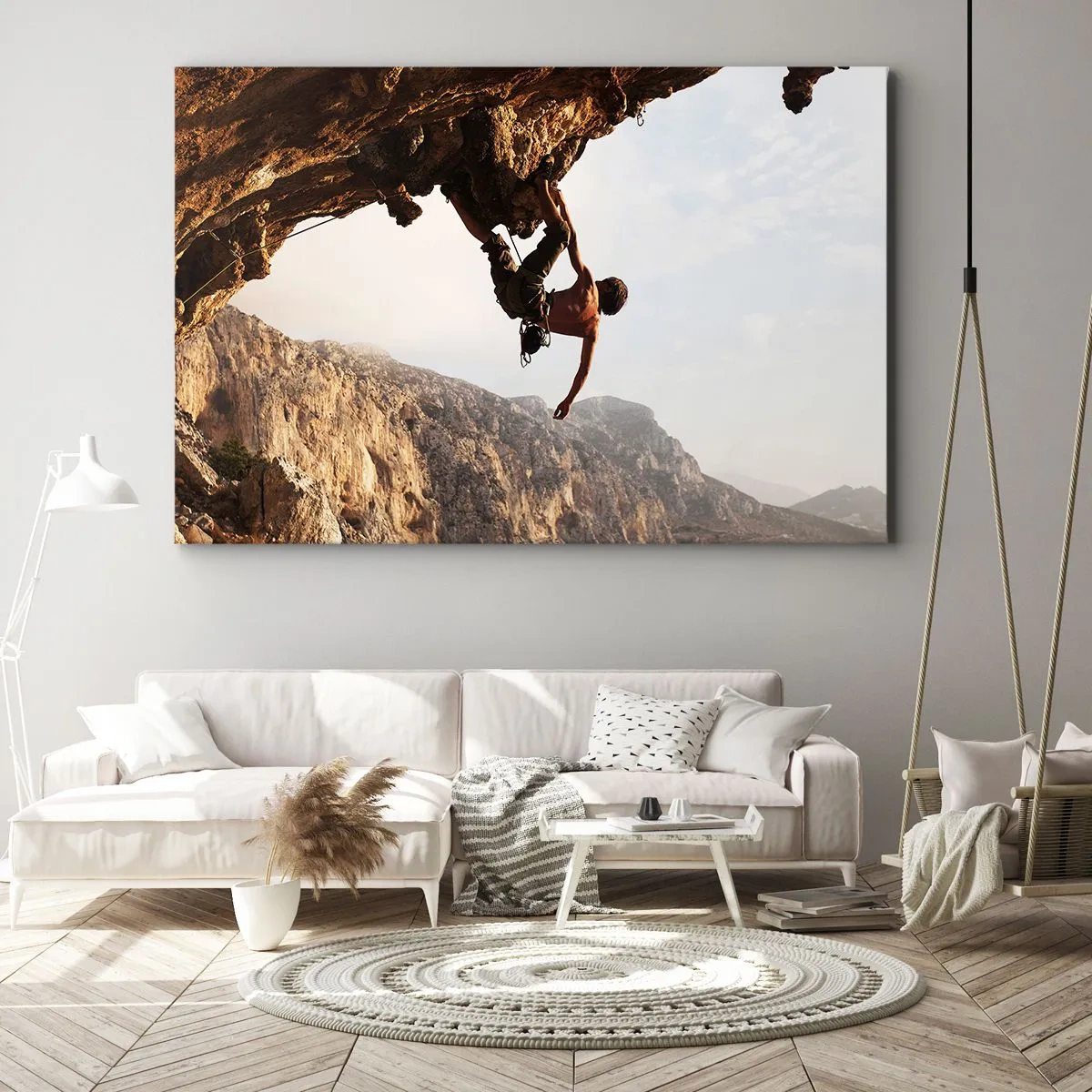 Quadro em tela - O mundo encolhido num punhado de rochas - 100x70 cm