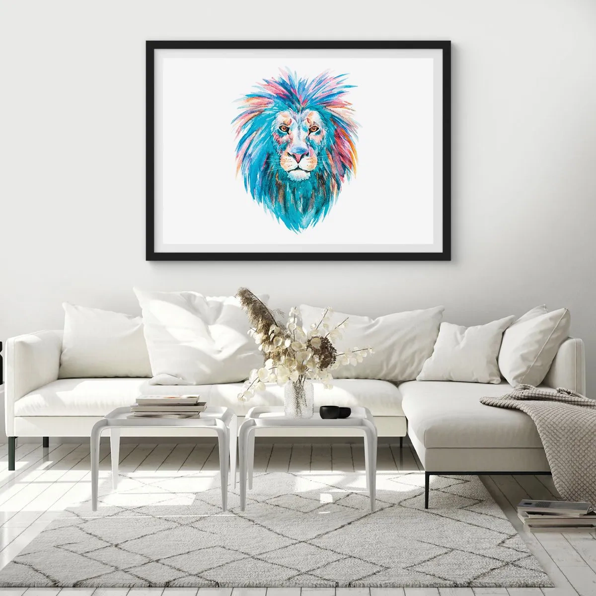 Pôster com moldura preta - Aura eletrizante - 100x70 cm