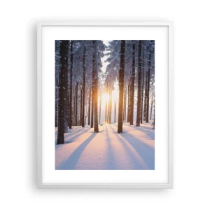 Pôster em moldura branca - Preto no branco - 40x50 cm