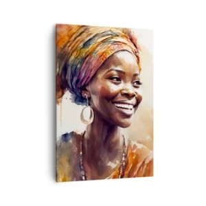 Quadro em tela - Rainha africana - 70x100 cm