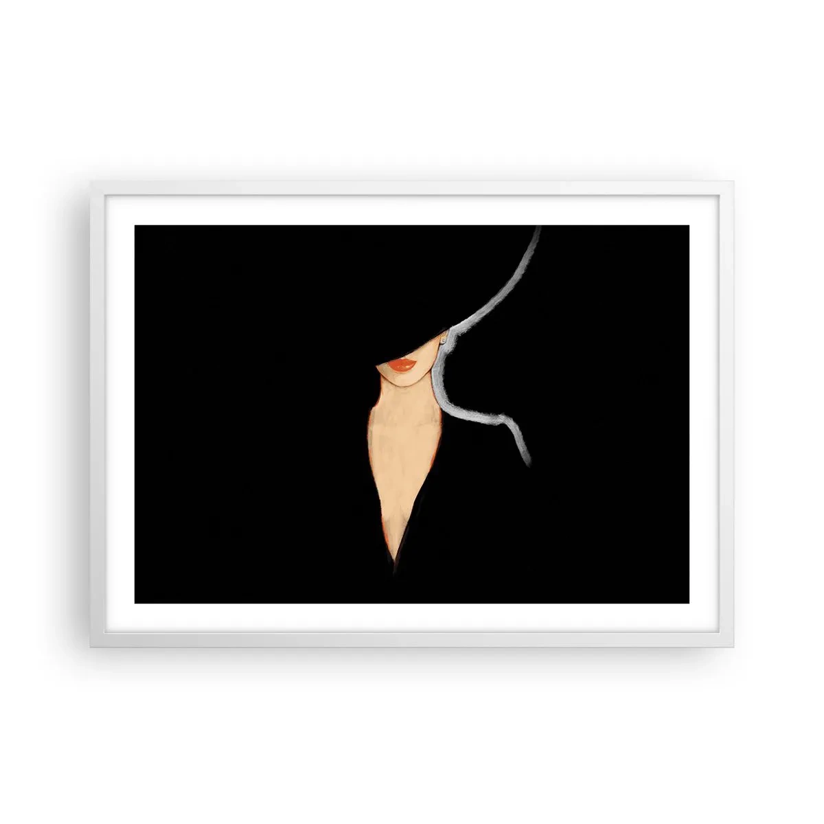 Pôster em moldura branca - Elegância e estilo - 70x50 cm