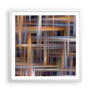 Pôster em moldura branca - Tecido de luz - 60x60 cm