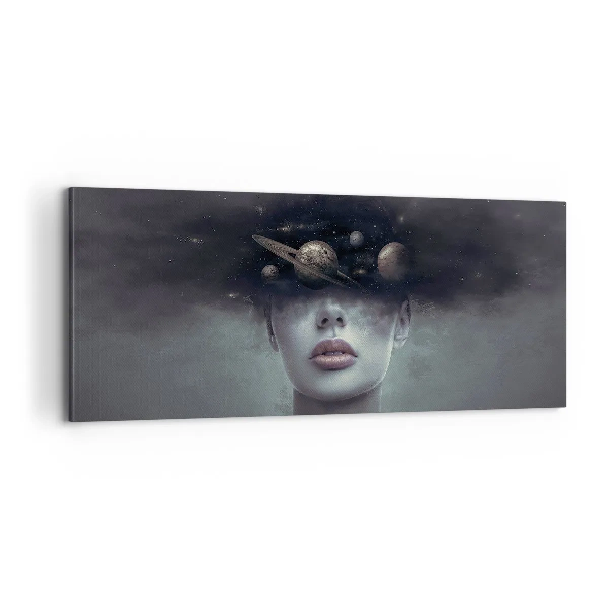Quadro em tela - E os planetas estão a enlouquecer... - 100x40 cm