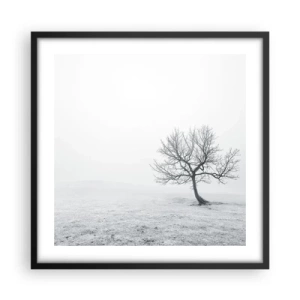 Pôster com moldura preta - Contra o nada - 50x50 cm