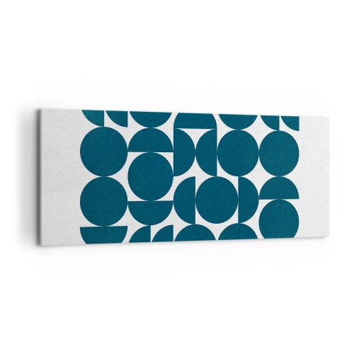 Quadro em tela - Círculos e semicírculos - 100x40 cm