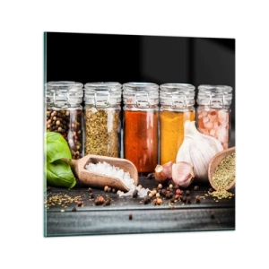 Quadro em vidro - Para que a vida tenha um sabor - 60x60 cm
