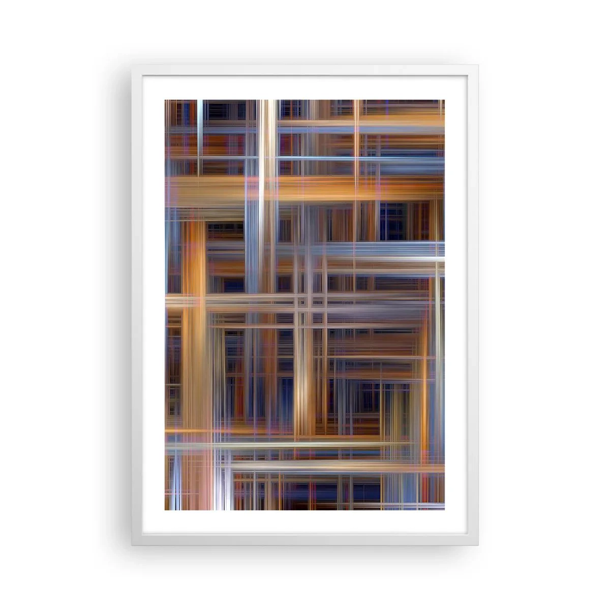 Pôster em moldura branca - Tecido de luz - 50x70 cm