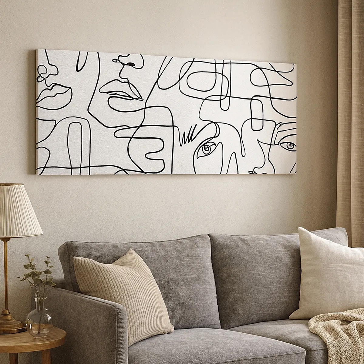 Quadro em tela - Em emoções emaranhadas - 30x30 cm