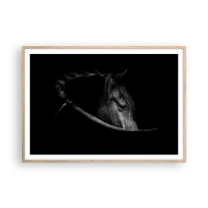 Pôster com moldura de carvalho claro - Príncipe Negro - 100x70 cm