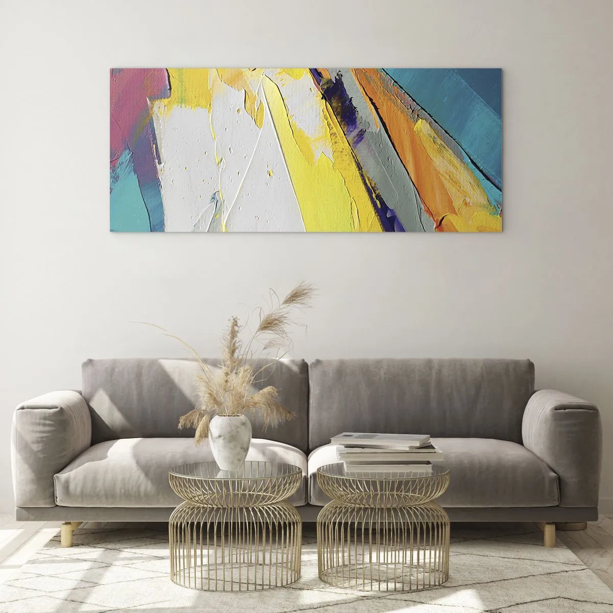 Quadro em vidro - Anatomia da luz - 90x30 cm