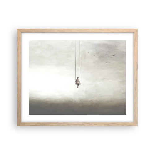 Pôster com moldura de carvalho claro - A criança em nós - 50x40 cm