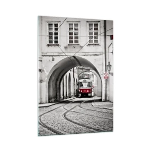 Quadro em vidro - Através do labirinto urbano - 50x70 cm